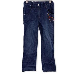 Palomino Dark Jeans with Floral‎ Embroidery Size 7 Kids